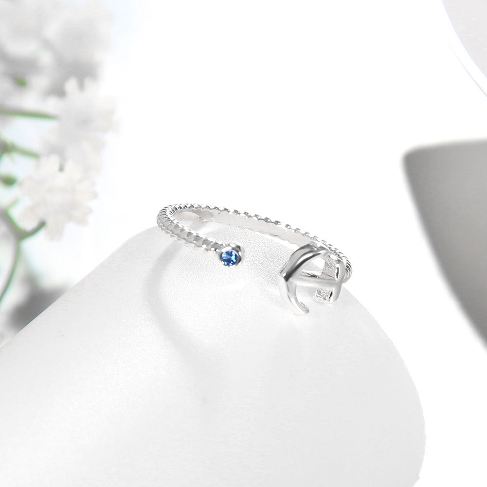 Sailor Anchor Ring Zircon Adjustment Ring