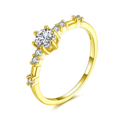 14K Gold Diamond Minimalist Ring