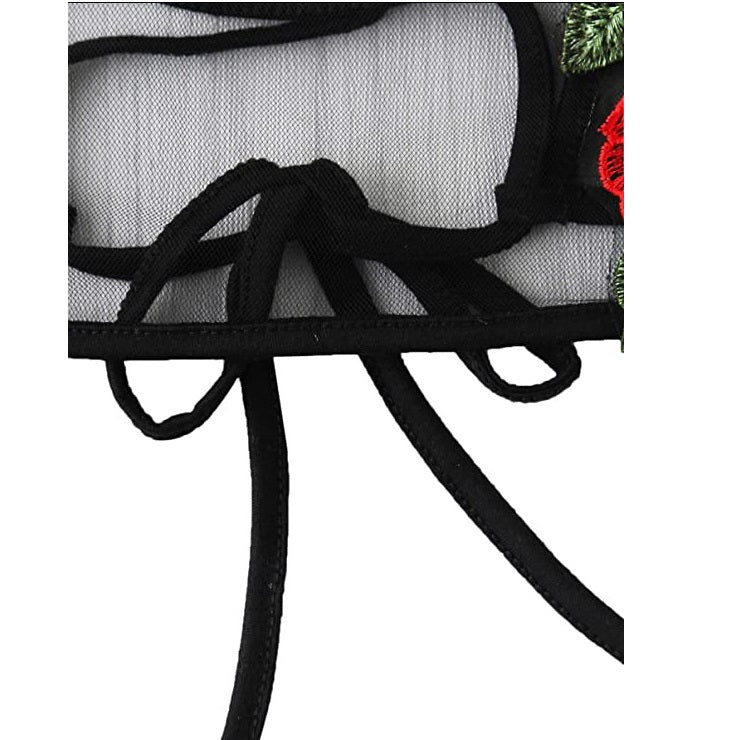 Three-Point Slim Padded Lace Bra Set Women