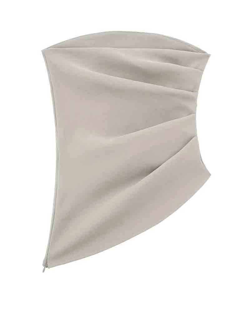 Pleated Casual Bra Vest Top For Women