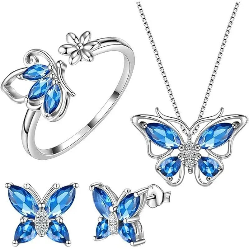 Butterfly Silver Set