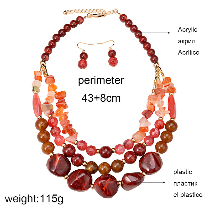 Multilayer Beaded Jewelry Set