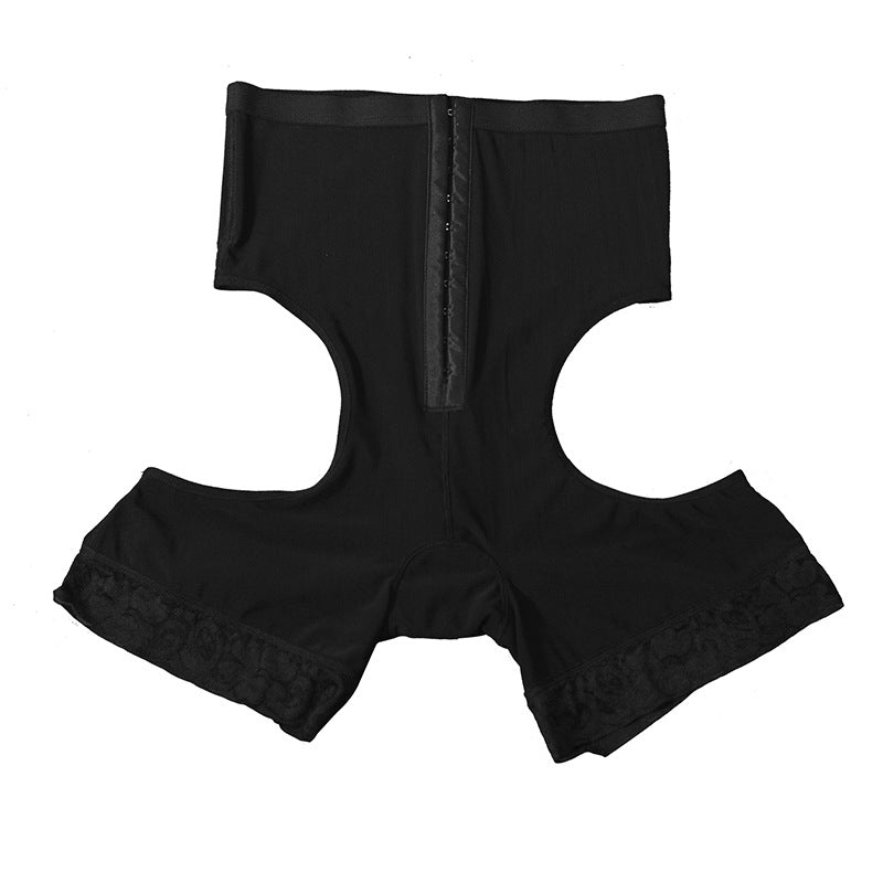 Single-breasted Lace Leaky PP Nylon Hip Shaping Panties