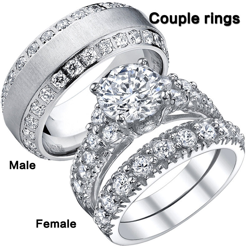 Couple Ring Men's Ring Alloy Ornament