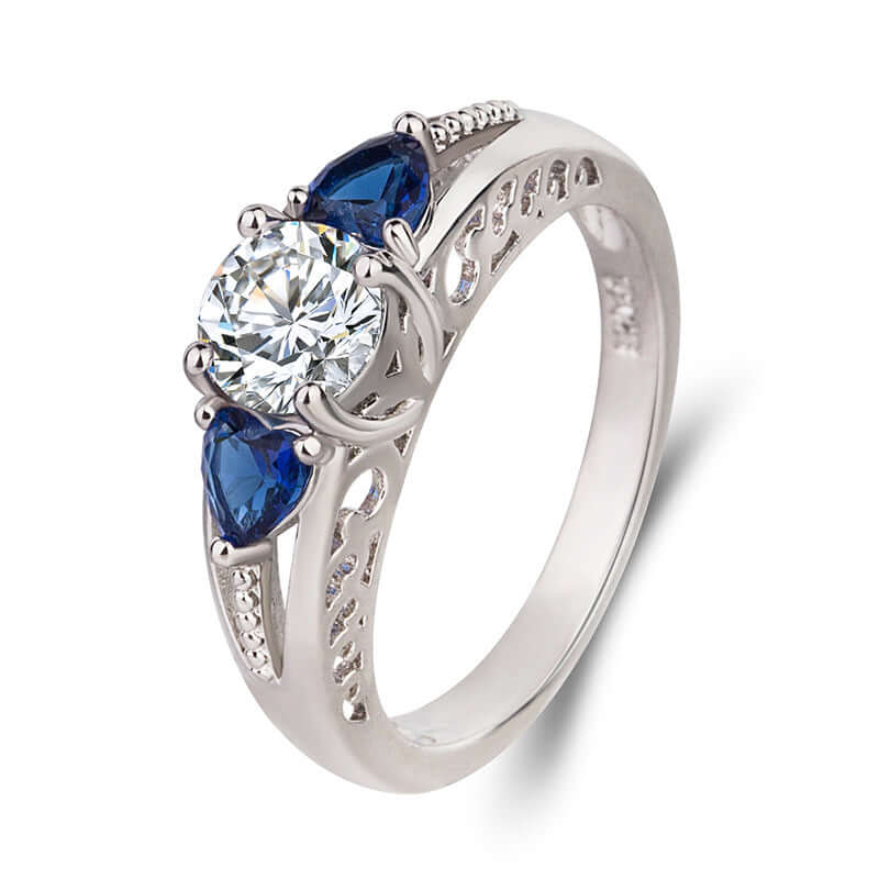 Female heart-shaped blue rhinestone ring | Under Garments | Breeza Wear