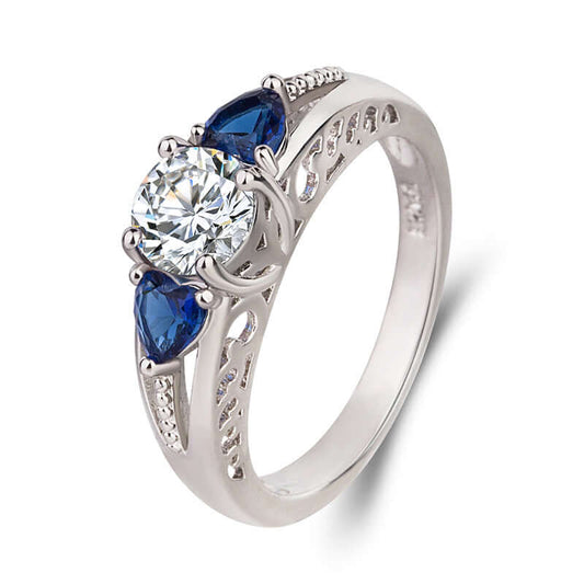 Female heart-shaped blue rhinestone ring | Under Garments | Breeza Wear