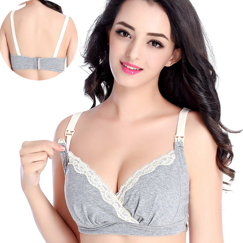 Front Button Cotton Nursing Bra For Pregnant Women