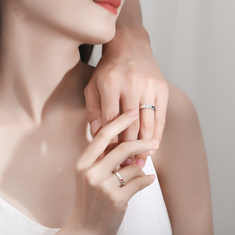 Custom Silver Boys and Girls Wedding Rings Personalized Valentine’s Day Gift Jewelry