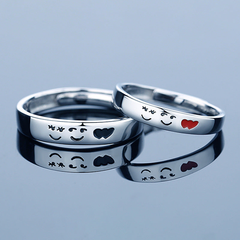 Custom Silver Boys and Girls Wedding Rings Personalized Valentine’s Day Gift Jewelry