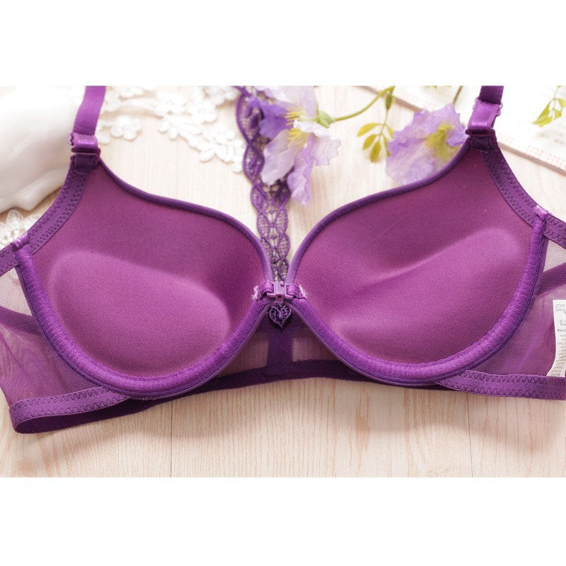 Back Girl Underwear Fashion Gather Bra One Piece