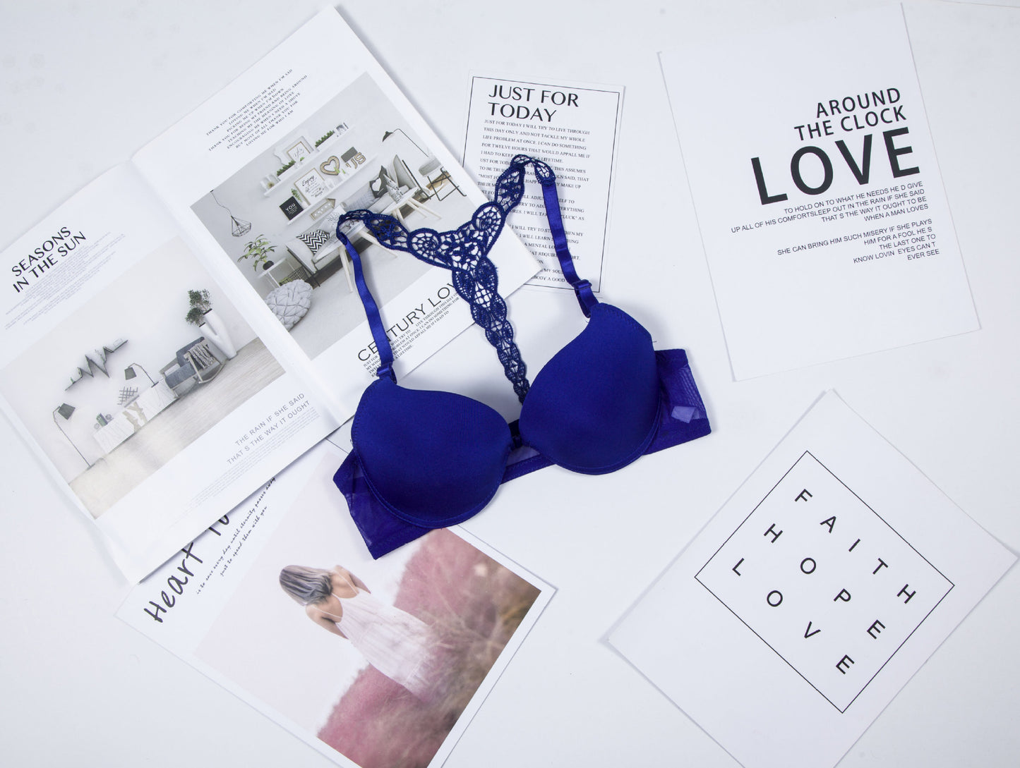 Back Girl Underwear Fashion Gather Bra One Piece