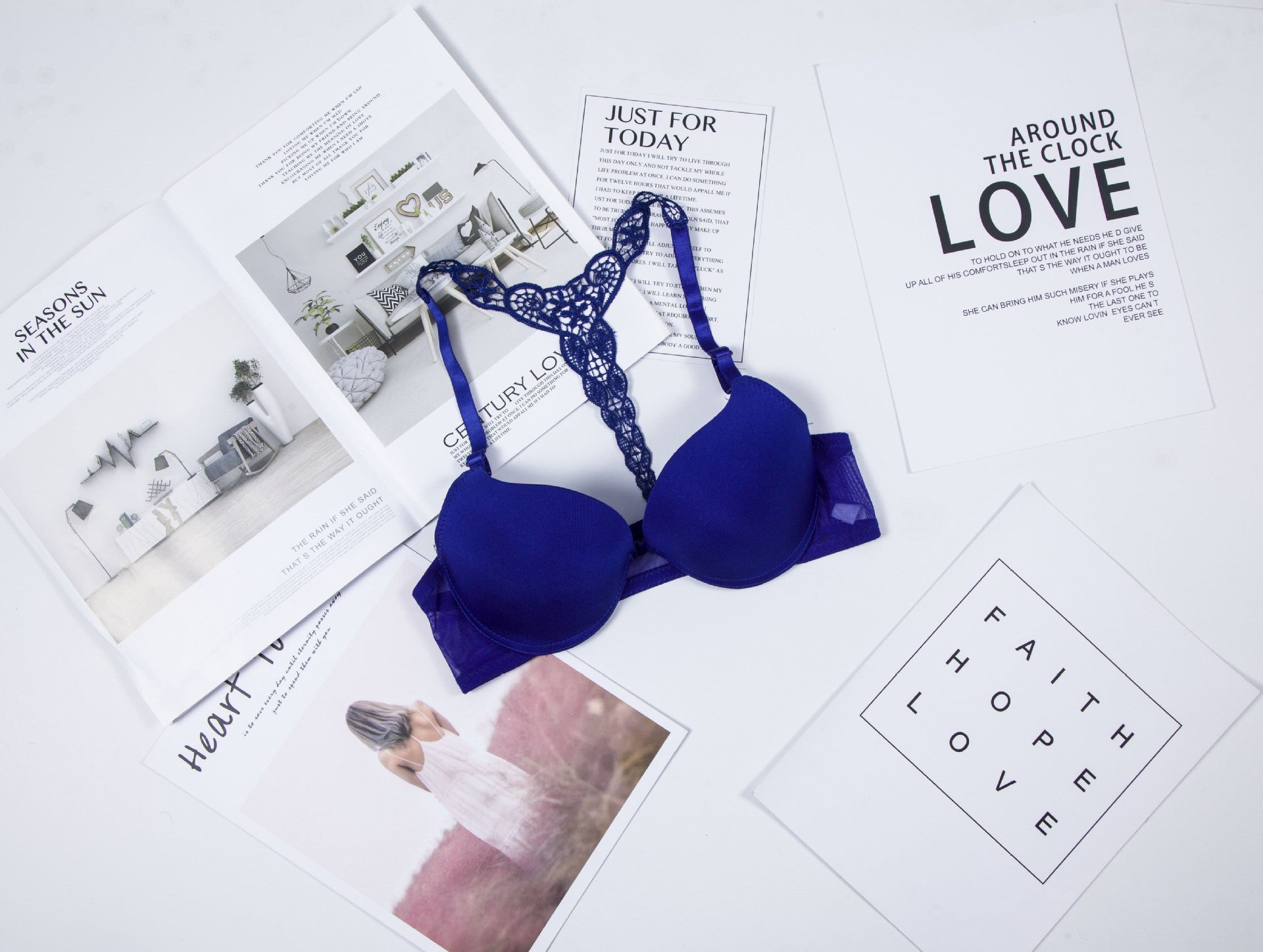 Back Girl Underwear Fashion Gather Bra One Piece