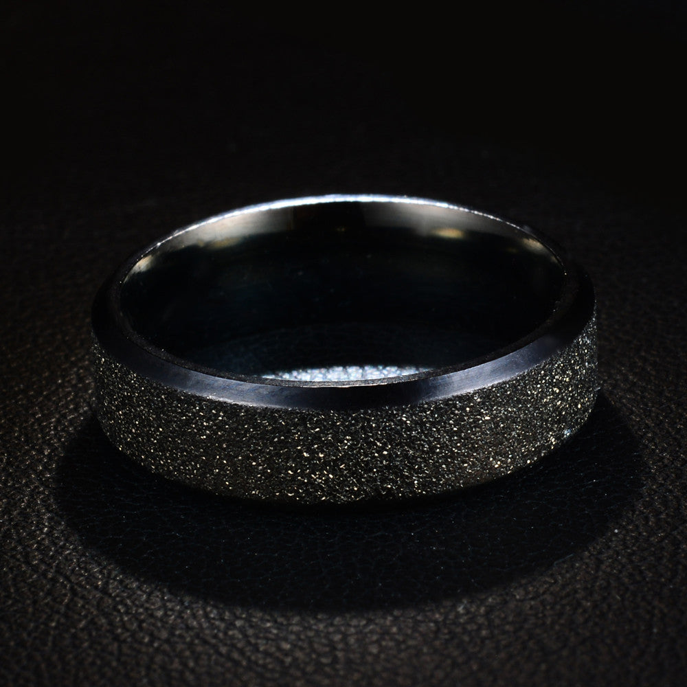 Frosted Individual Ring Stainless Steel Ring