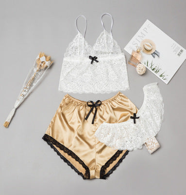 Soft Satin Lace Sleepwear Set