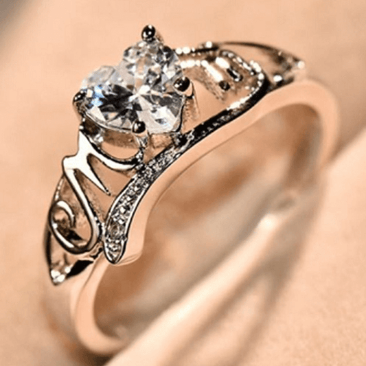New plating heart-shaped zircon ring | Under Garments | Breeza Wear