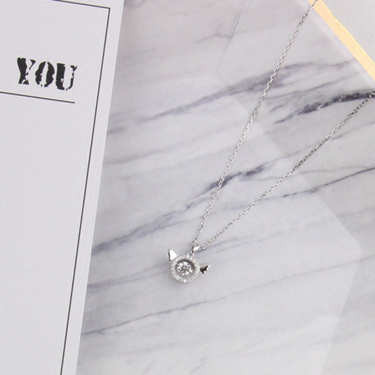 925 Sterling Silver Heart Pendant Necklace Simple Elegant Matching Jewelry Design