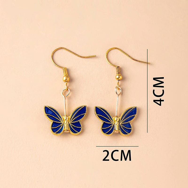 Boho Green Blue Red Butterfly Earrings For Women Girls