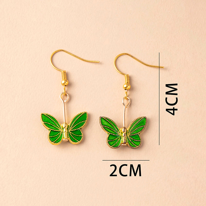 Boho Green Blue Red Butterfly Earrings For Women Girls