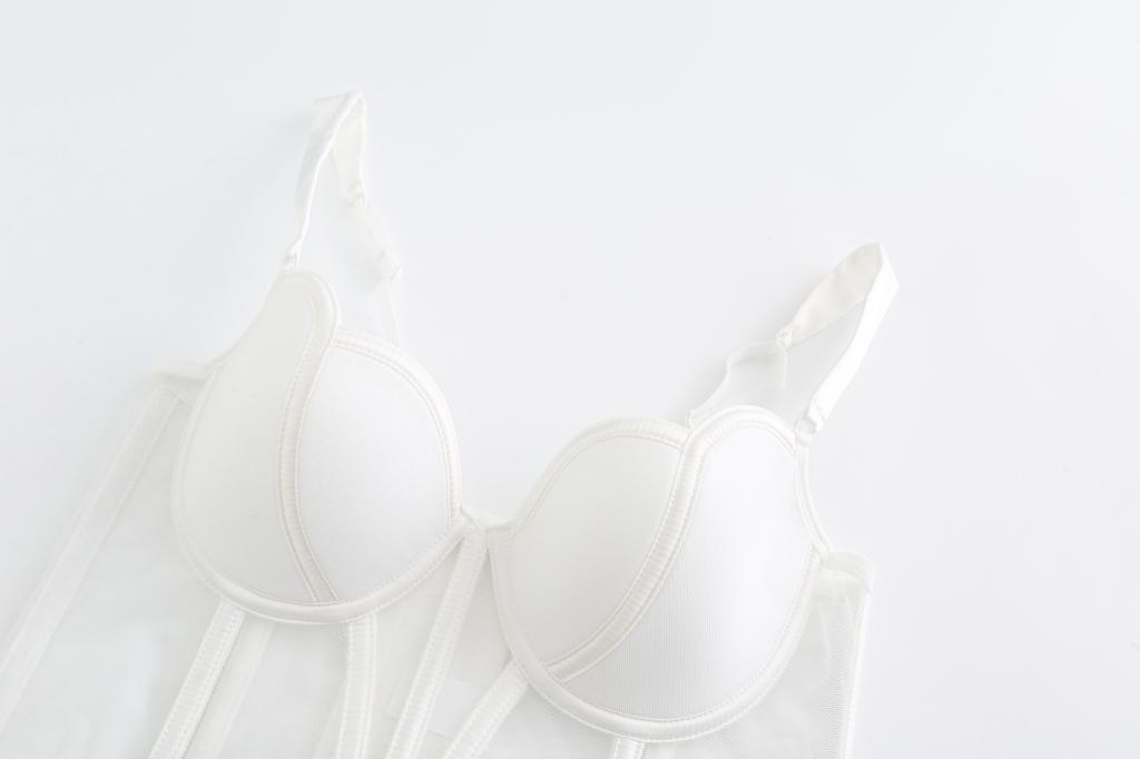 Fishbone Mesh Stitching Vest Style Bra Women