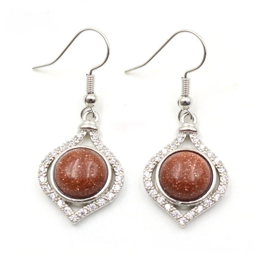 Amethyst Pack Beads Girls' Earrings Eardrops