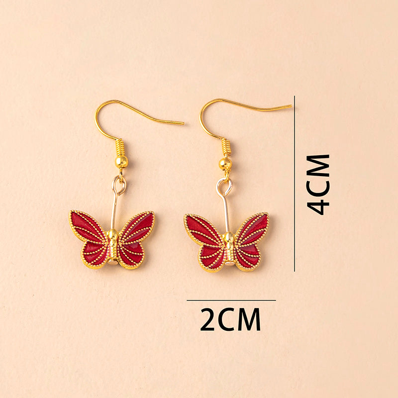 Boho Green Blue Red Butterfly Earrings For Women Girls