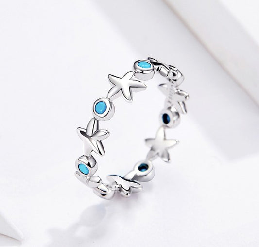 Sterling Silver Starfish Ring