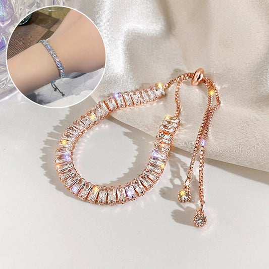 Rhinestone Bracelet Ins Fashion Shiny Adjustable Bracelet Women Jewelry