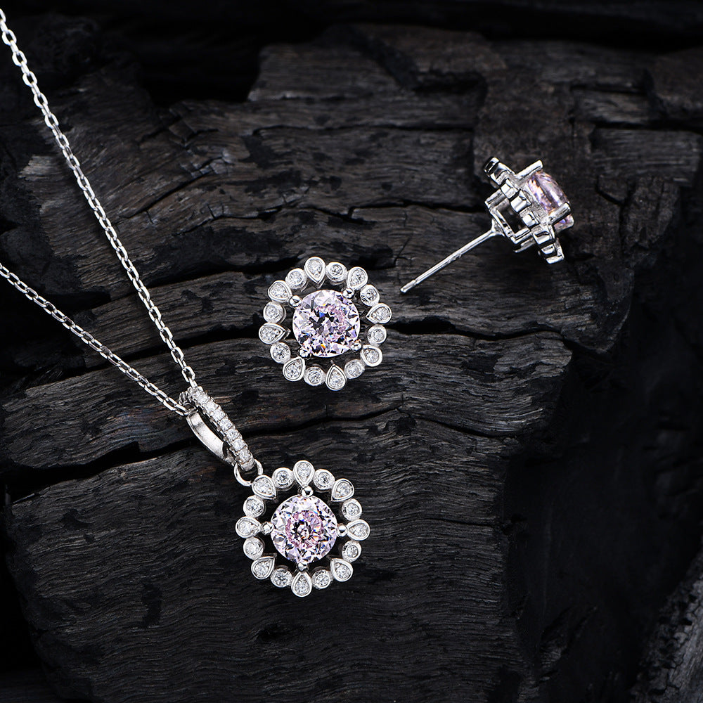 Silver Zircon Jewelry Set
