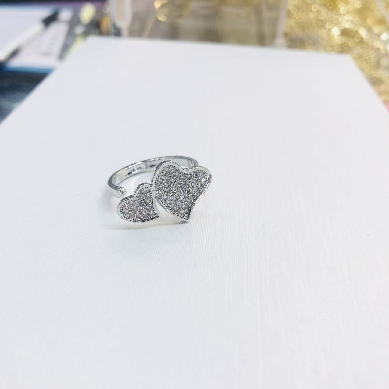 Heart Shaped Elegant Silver Ring