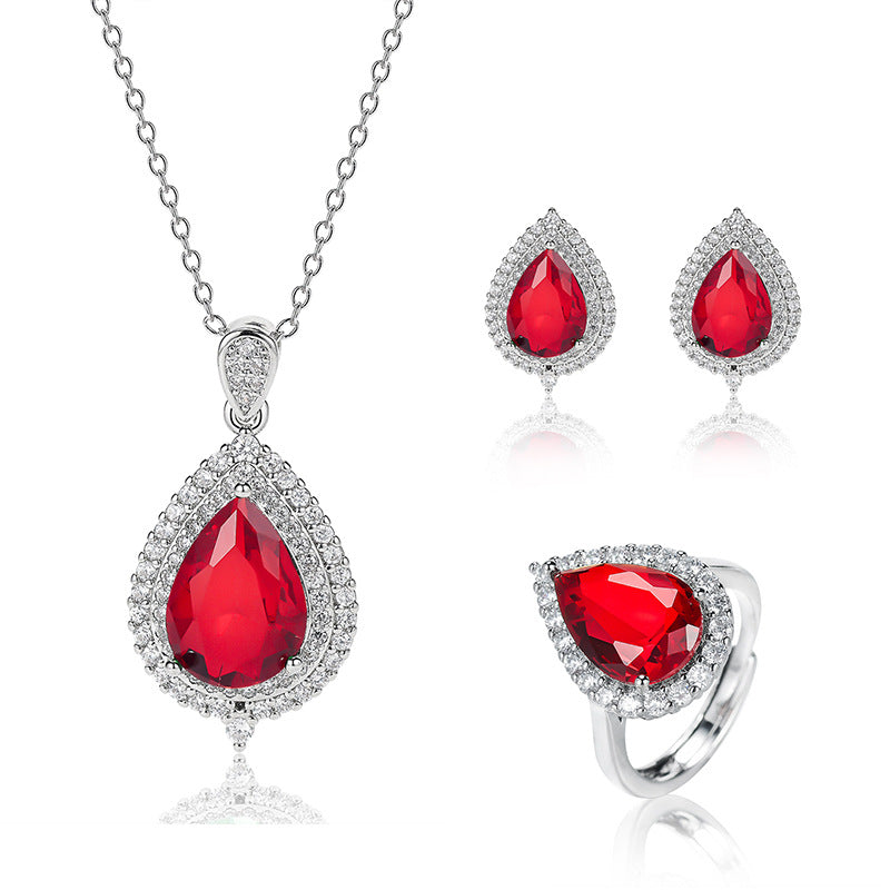 Waterdrop Zircon Gemstone Necklace