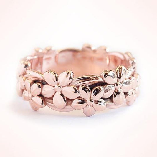 Rose Gold Flower Ring