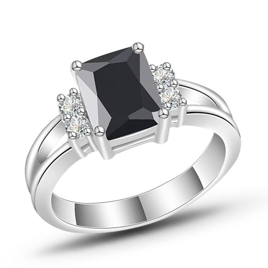 Minimalist Couple Matching Silver Ring