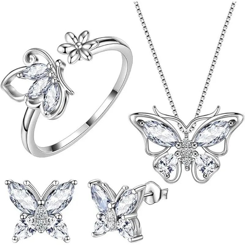 Butterfly Silver Set