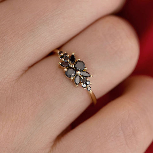 Fan Shaped Luxury Silver Ring