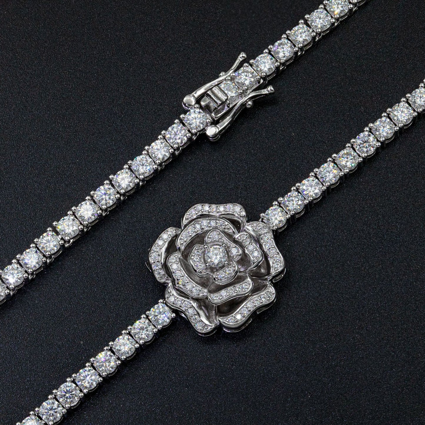 925 Silver Heart Mosaic Necklace Set Personalized Elegant Jewelry for Women