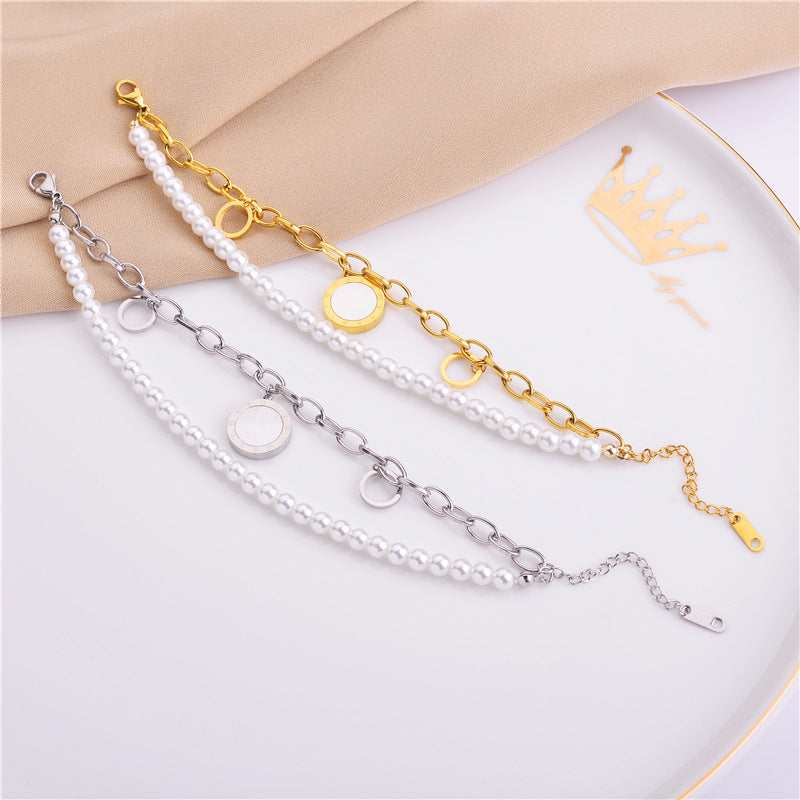 Roman Numerals Titanium Steel Bracelet Women