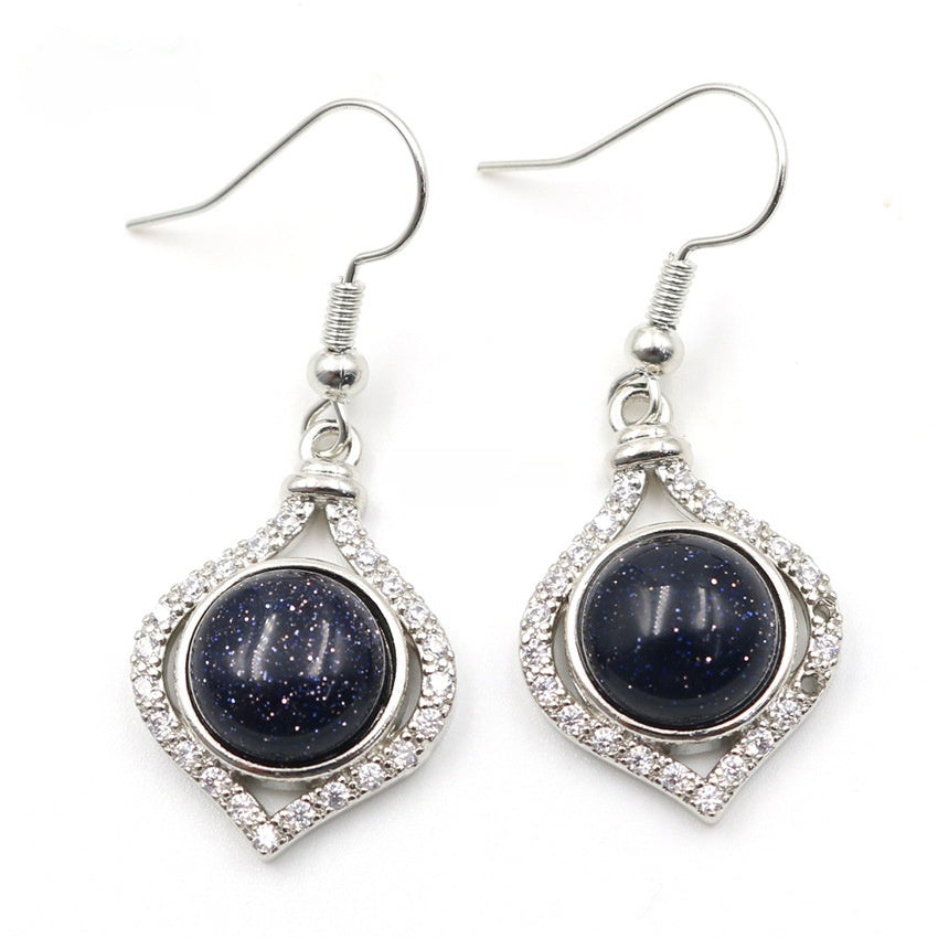 Amethyst Pack Beads Girls' Earrings Eardrops