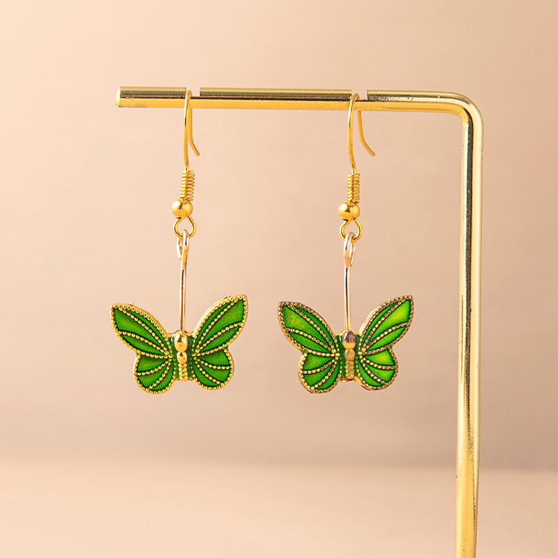 Boho Green Blue Red Butterfly Earrings For Women Girls