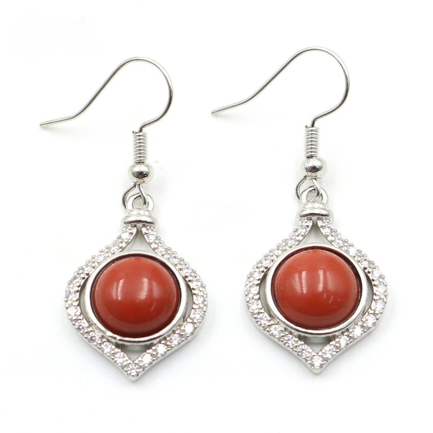 Amethyst Pack Beads Girls' Earrings Eardrops