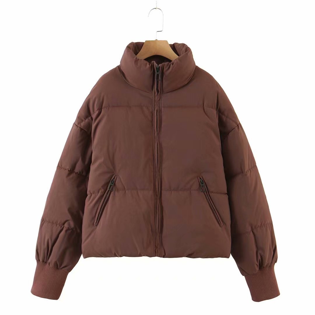 Women's Urban Leisure Versatile Stand Collar Puffer Jacket Coat