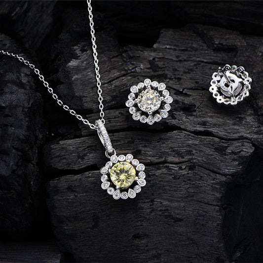 Silver Zircon Jewelry Set