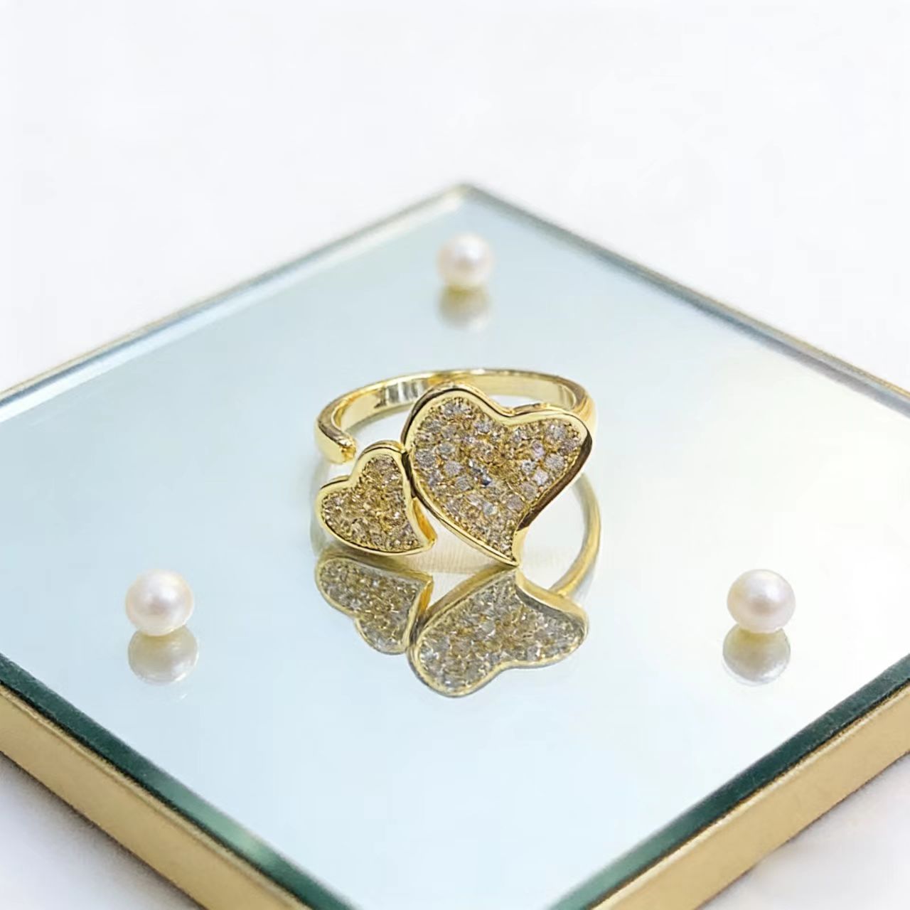 Heart Shaped Elegant Silver Ring