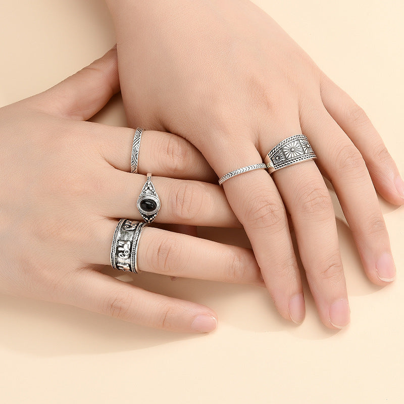 Knuckle Ring Set Cross-border Hot Sale Ring Ring Set