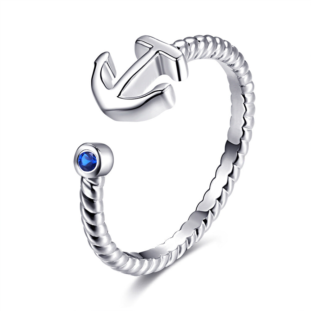 Sailor Anchor Ring Zircon Adjustment Ring