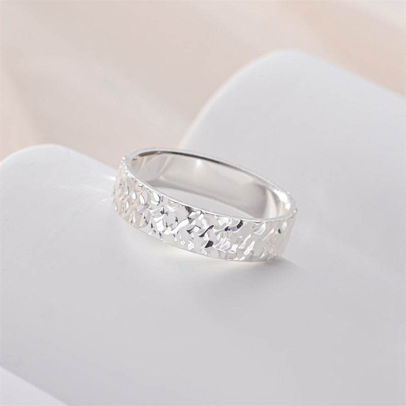 Crushed Ice Luxury Silver Ring