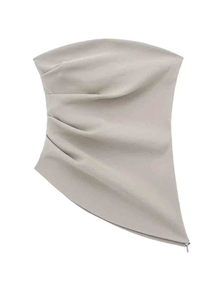 Pleated Casual Bra Vest Top For Women