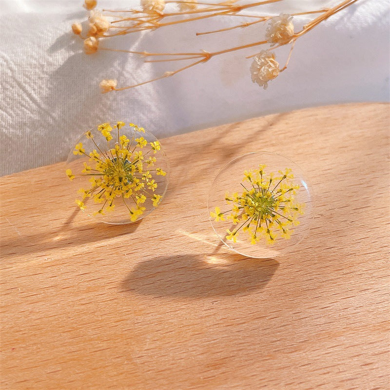 Girls' Cute Colorful Petals Simple Earrings